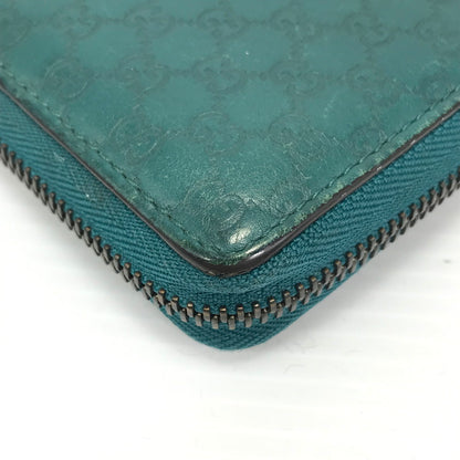 【中古品】【レディース】 GUCCI グッチ マイクロシマ 307987 525040 ラウンドファスナー ロングウォレット 長財布 181-260108-yy-02-tag カラー：グリーン 万代Net店