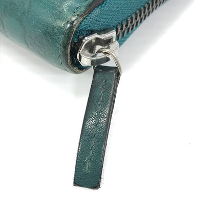 【中古品】【レディース】 GUCCI グッチ マイクロシマ 307987 525040 ラウンドファスナー ロングウォレット 長財布 181-260108-yy-02-tag カラー：グリーン 万代Net店