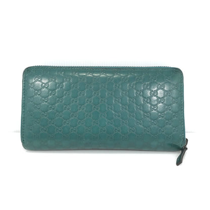 【中古品】【レディース】 GUCCI グッチ マイクロシマ 307987 525040 ラウンドファスナー ロングウォレット 長財布 181-260108-yy-02-tag カラー：グリーン 万代Net店