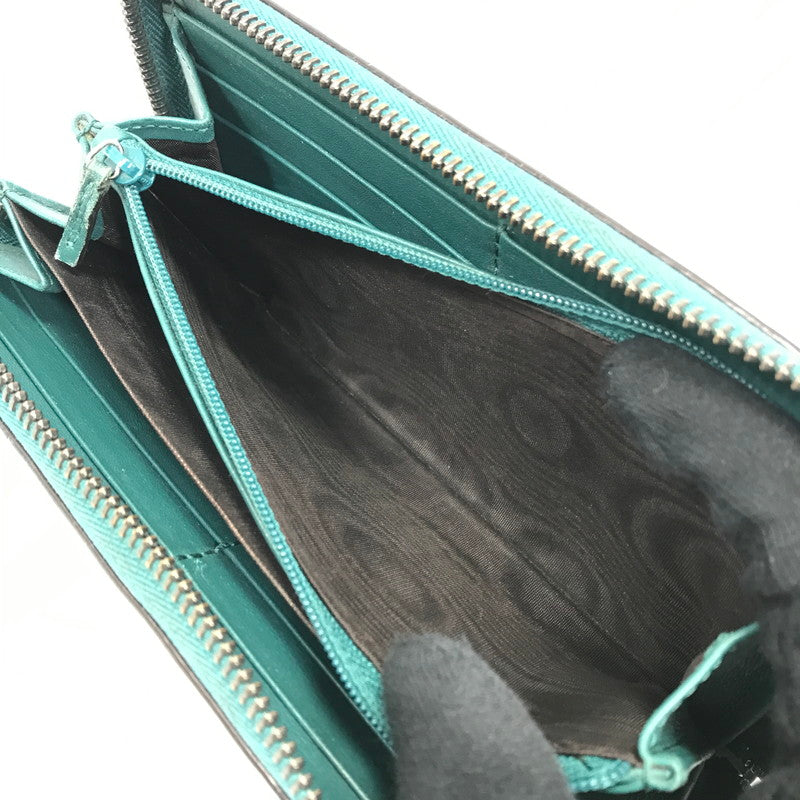 【中古品】【レディース】 GUCCI グッチ マイクロシマ 307987 525040 ラウンドファスナー ロングウォレット 長財布 181-260108-yy-02-tag カラー：グリーン 万代Net店