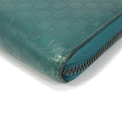 【中古品】【レディース】 GUCCI グッチ マイクロシマ 307987 525040 ラウンドファスナー ロングウォレット 長財布 181-260108-yy-02-tag カラー：グリーン 万代Net店