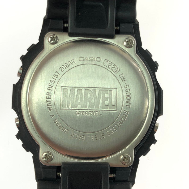 【中古品】【メンズ】 G-SHOCK ジーショック × MARVEL マーベル コラボ DW-5600VT デジタル クォーツ 腕時計 196-260617-rt-08-tagh カラー：ブラック 万代Net店