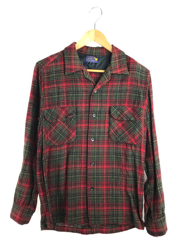 【現状渡し品】【メンズ】 60'S BOARD SHIRT 60年代 ボードシャツ チェックシャツ 長袖シャツ 146-251224-na-05-tag サイズ：L カラー：レッド系 万代Net店