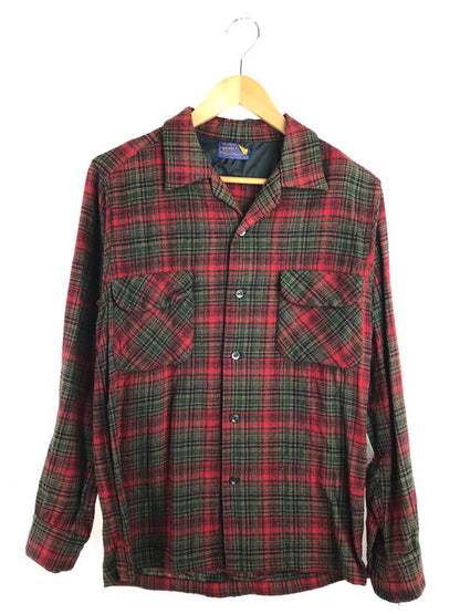 【現状渡し品】【メンズ】 60'S BOARD SHIRT 60年代 ボードシャツ チェックシャツ 長袖シャツ 146-251224-na-05-tag サイズ：L カラー：レッド系 万代Net店
