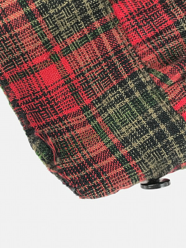 【現状渡し品】【メンズ】 60'S BOARD SHIRT 60年代 ボードシャツ チェックシャツ 長袖シャツ 146-251224-na-05-tag サイズ：L カラー：レッド系 万代Net店