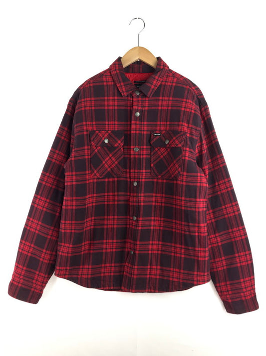 【中古品】【メンズ】 BRIXTON ブリクストン 20TH ANNIVERSARY BOWERY FLANNEL SHIRT 01418 バワリー フランネルシャツ チェックシャツ 長袖シャツ 142-251230-na-06-tag サイズ：M カラー：レッド 万代Net店