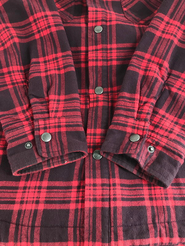【中古品】【メンズ】 BRIXTON ブリクストン 20TH ANNIVERSARY BOWERY FLANNEL SHIRT 01418 バワリー フランネルシャツ チェックシャツ 長袖シャツ 142-251230-na-06-tag サイズ：M カラー：レッド 万代Net店