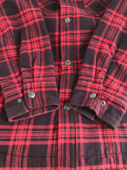 【中古品】【メンズ】 BRIXTON ブリクストン 20TH ANNIVERSARY BOWERY FLANNEL SHIRT 01418 バワリー フランネルシャツ チェックシャツ 長袖シャツ 142-251230-na-06-tag サイズ：M カラー：レッド 万代Net店