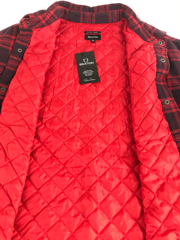 【中古品】【メンズ】 BRIXTON ブリクストン 20TH ANNIVERSARY BOWERY FLANNEL SHIRT 01418 バワリー フランネルシャツ チェックシャツ 長袖シャツ 142-251230-na-06-tag サイズ：M カラー：レッド 万代Net店