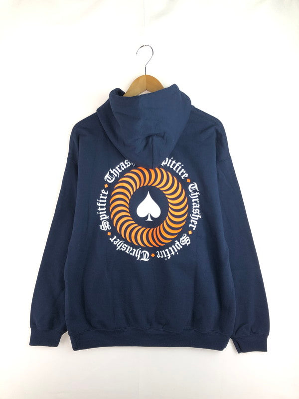 【中古品】【メンズ】 × SPITFIRE スピットファイア THE END OATH HOODIE ジ エンド オアス フーディー パーカー トップス 142-251225-rt-12-tag サイズ：L カラー：ネイビー 万代Net店