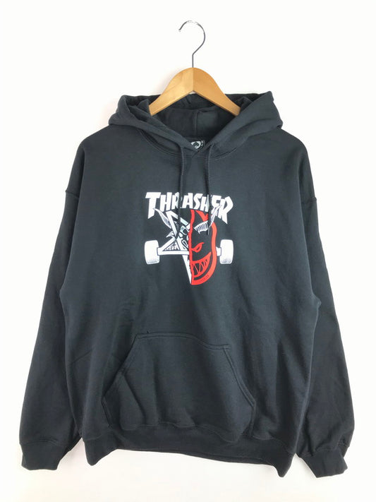 【中古品】【メンズ】 SPITFIRE スピットファイヤー THRASH & BURN HOODIE フーディー プルオーバーパーカー 142-251224-na-03-tag サイズ：L カラー：ブラック 万代Net店