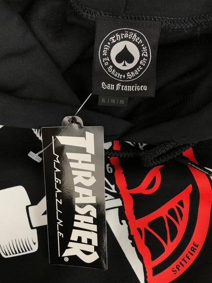 【中古美品】【メンズ】 SPITFIRE スピットファイヤー THRASH & BURN HOODIE フーディー プルオーバーパーカー 142-251224-na-02-tag サイズ：XL カラー：ブラック 万代Net店