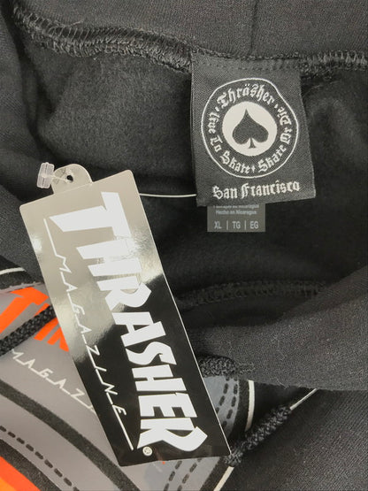 【中古品】【メンズ】 THRASHER スラッシャー × SPITFIRE スピットファイア SF LOC HOODIE フーディー プルオーバーパーカー 142-251224-na-12-tag サイズ：XL カラー：ブラック 万代Net店