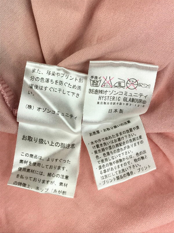 【現状渡し品】【メンズ】 HYSTERIC GLAMOUR ヒステリックグラマー KURT COBAIN T-SHIRT 0211CT10 カートコバーン Tシャツ 半袖Tシャツ 140-251224-na-01-tag サイズ：L カラー：ピンク 万代Net店