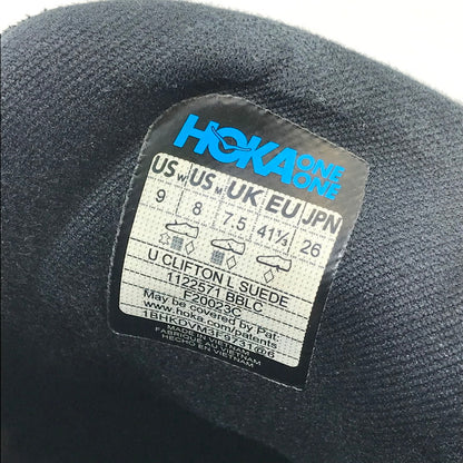 【中古品】【メンズ】 HOKA ONE ONE ホカオネオネ CLIFTON L SUEDE 1122571 クリフトン L スウェード スニーカー 靴 162-260108-yy-11-tag サイズ：26cm/USM8 カラー：ブラック 万代Net店