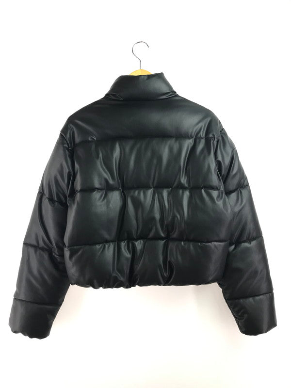 【中古品】【レディース】 FAUX LEATHER PUFFER JACKET フェイクレザーパフジャケット 169-260211-rt-22-tag サイズ：S カラー：ブラック 万代Net店