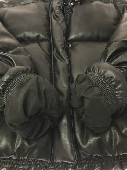 【中古品】【レディース】 FAUX LEATHER PUFFER JACKET フェイクレザーパフジャケット 169-260211-rt-22-tag サイズ：S カラー：ブラック 万代Net店