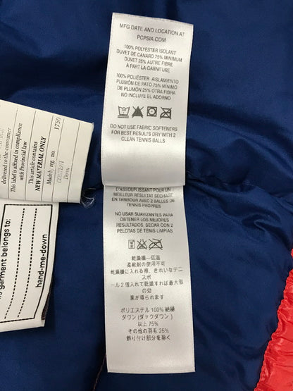 【中古品】【キッズ】 patagonia パタゴニア BABY HI-LOFT DOWN SWEATER HOODY 60491FA15 ベビー ハイロフト ダウンセーター フーディ 173-260105-rt-20-tag サイズ：6～12M カラー：レッド 万代Net店