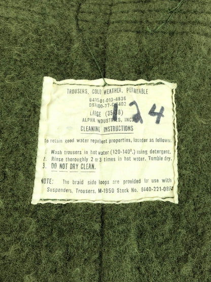 【現状渡し品】【メンズ】 U.S.NAVY アメリカ海軍 A-2 DECK TROUSERS 8415-01-013-4836 77年 エーツー デッキ トラウザース ボトムス 157-251226-rt-02-tag サイズ：L カラー：カーキ 万代Net店