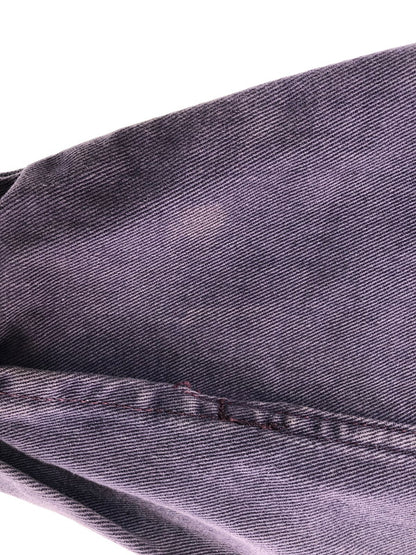 【現状渡し品】【メンズ】 INTERNATIONAL DENIM インターナショナル デニム DENIM STADIUM JACKET カナダ製 デニム スタジアム ジャケット あアウター 146-260505-rt-20-tag サイズ：S カラー：ブラック/パープル 万代Net店
