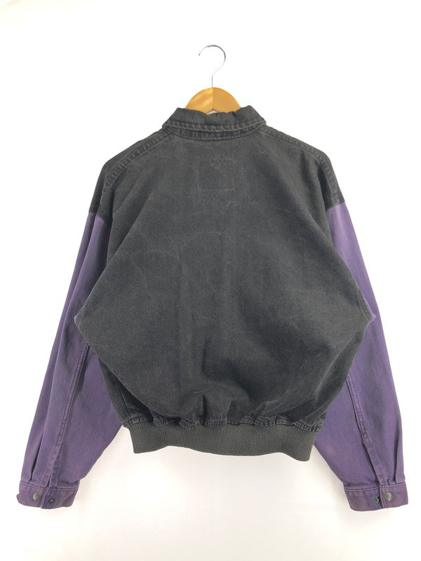 【現状渡し品】【メンズ】 INTERNATIONAL DENIM インターナショナル デニム DENIM STADIUM JACKET カナダ製 デニム スタジアム ジャケット あアウター 146-260505-rt-20-tag サイズ：S カラー：ブラック/パープル 万代Net店
