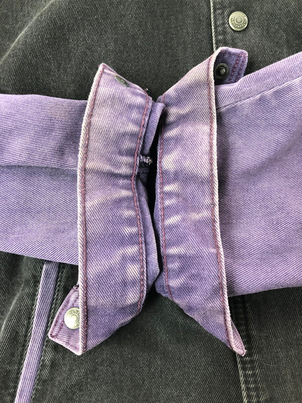 【現状渡し品】【メンズ】 INTERNATIONAL DENIM インターナショナル デニム DENIM STADIUM JACKET カナダ製 デニム スタジアム ジャケット あアウター 146-260505-rt-20-tag サイズ：S カラー：ブラック/パープル 万代Net店