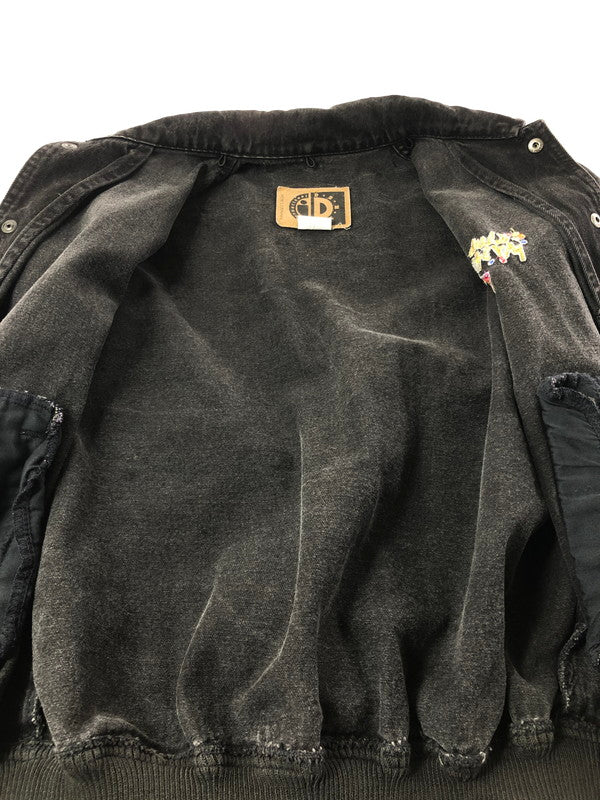 【現状渡し品】【メンズ】 INTERNATIONAL DENIM インターナショナル デニム DENIM STADIUM JACKET カナダ製 デニム スタジアム ジャケット あアウター 146-260505-rt-20-tag サイズ：S カラー：ブラック/パープル 万代Net店
