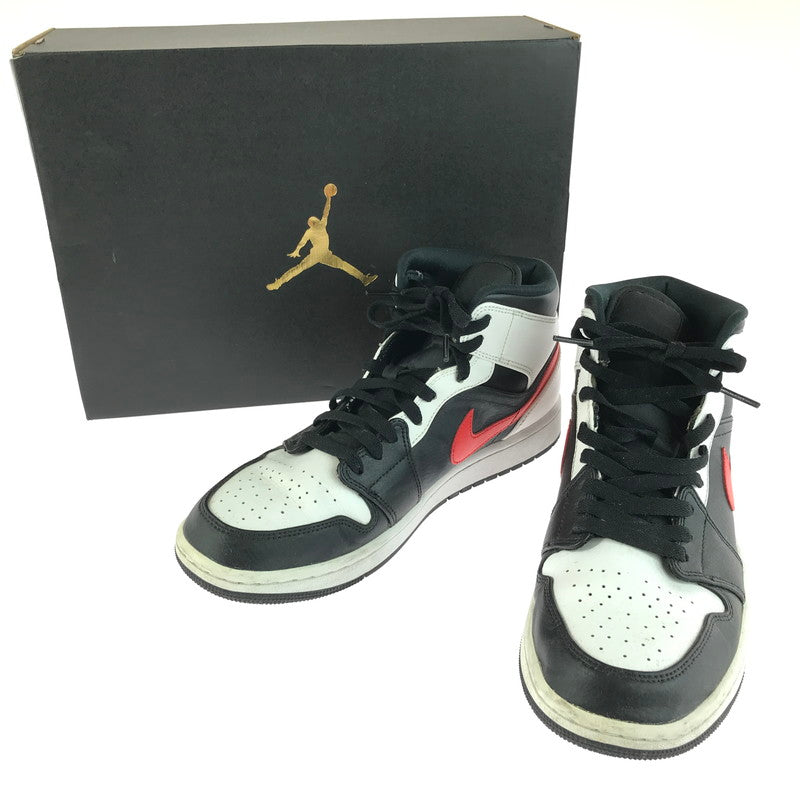 【中古品】【メンズ】 AIR JORDAN 1 MID 554724-075 エアジョーダン 1 ミッド スニーカー 靴 160-260106-na-01-tag サイズ：27.5cm US 9.5 カラー：BLACK/CHILE RED-WHITE 万代Net店