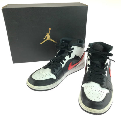 【中古品】【メンズ】 AIR JORDAN 1 MID 554724-075 エアジョーダン 1 ミッド スニーカー 靴 160-260106-na-01-tag サイズ：27.5cm US 9.5 カラー：BLACK/CHILE RED-WHITE 万代Net店