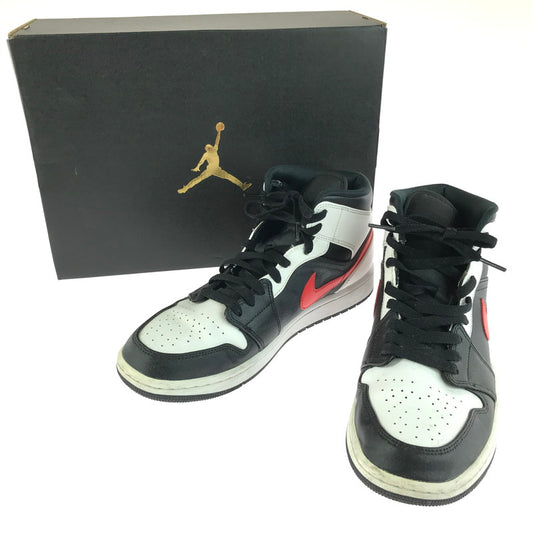 【中古品】【メンズ】 AIR JORDAN 1 MID 554724-075 エアジョーダン 1 ミッド スニーカー 靴 160-260106-na-01-tag サイズ：27.5cm US 9.5 カラー：BLACK/CHILE RED-WHITE 万代Net店