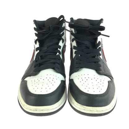 【中古品】【メンズ】 AIR JORDAN 1 MID 554724-075 エアジョーダン 1 ミッド スニーカー 靴 160-260106-na-01-tag サイズ：27.5cm US 9.5 カラー：BLACK/CHILE RED-WHITE 万代Net店