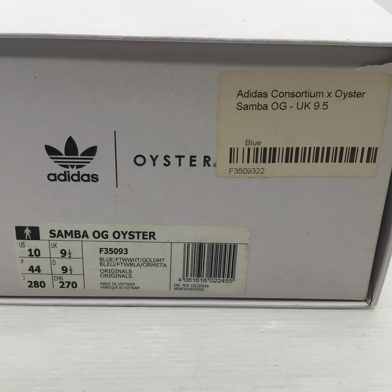 【中古品】【メンズ】 × OYSTER HOLDINGS オイスター ホールディングス OG BLUE CLOUD WHITE GOLD METALLIC F35093 SAMBA スニーカー 靴 161-260111-rt-20-tag サイズ：28cm US10 カラー：ブルー 万代Net店