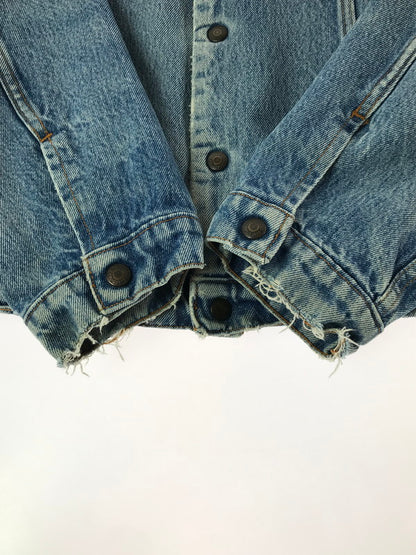 【中古品】【メンズ】 LEVI'S リーバイス BOA DENIM JACKET 70608-0217 ボア デニム ジャケット ライトアウター 146-260820-rt-20-tag サイズ：46 カラー：インディゴ 万代Net店