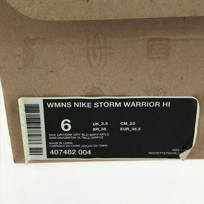 【中古品】【レディース】 WMNS STORM WARRIOR HI 407482-004 ウィメンズ ストーム ウォーリアー ブーツ 靴 167-260106-na-10-tag サイズ：23cm US 6 カラー：グレー系 万代Net店