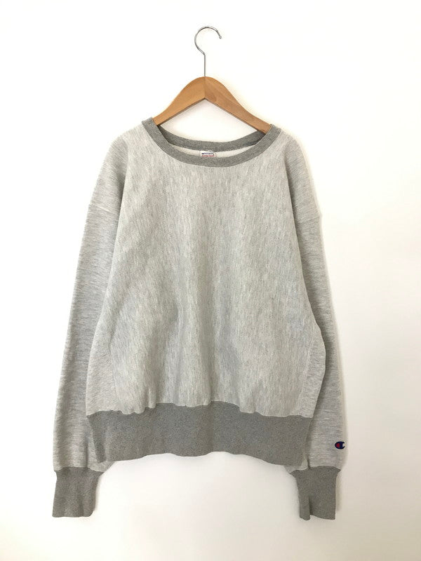 【中古品】【メンズ】 Champion チャンピオン 90'S 2TONE REVERSE WEAVE SWEATSHIRT 90年代 2トーン リバースウィーブ スウェットシャツ トレーナー MEXICO製 目なし 146-251227-na-04-tag サイズ：L カラー：グレー 万代Net店