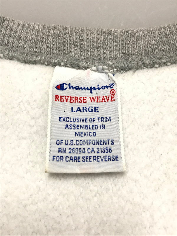 【中古品】【メンズ】 Champion チャンピオン 90'S 2TONE REVERSE WEAVE SWEATSHIRT 90年代 2トーン リバースウィーブ スウェットシャツ トレーナー MEXICO製 目なし 146-251227-na-04-tag サイズ：L カラー：グレー 万代Net店
