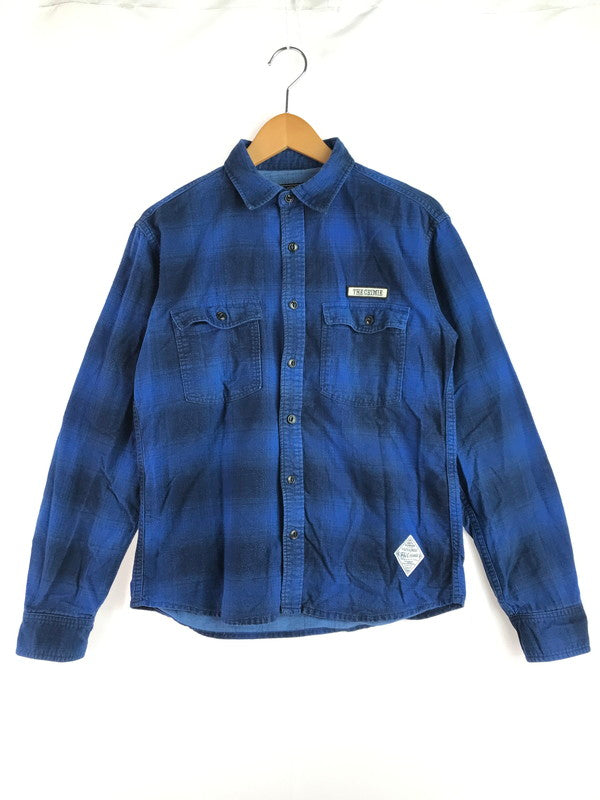 【中古品】【メンズ】 FLANNEL SHIRT フランネル シャツ チェックシャツ 長袖シャツ 142-260108-na-27-tag サイズ：S カラー：ブルー 万代Net店