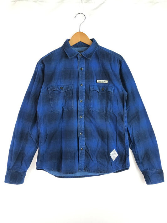 【中古品】【メンズ】 FLANNEL SHIRT フランネル シャツ チェックシャツ 長袖シャツ 142-260108-na-27-tag サイズ：S カラー：ブルー 万代Net店