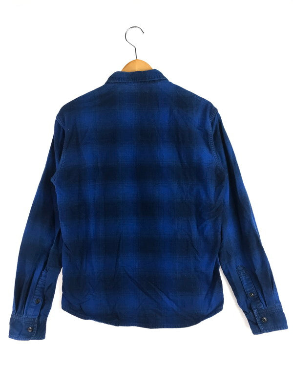 【中古品】【メンズ】 FLANNEL SHIRT フランネル シャツ チェックシャツ 長袖シャツ 142-260108-na-27-tag サイズ：S カラー：ブルー 万代Net店