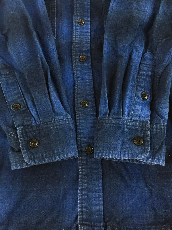 【中古品】【メンズ】 FLANNEL SHIRT フランネル シャツ チェックシャツ 長袖シャツ 142-260108-na-27-tag サイズ：S カラー：ブルー 万代Net店