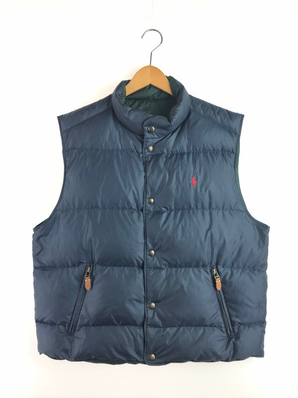 【中古品】【メンズ】 REVERSIBL DOWN VEST 39949 リバーシブル ダウンベスト アウター 146-260110-na-02-tag サイズ：XL カラー：グリーン/ネイビー 万代Net店