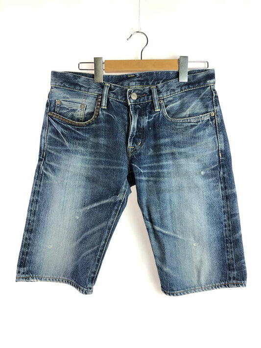 【中古品】【メンズ】 STUDS DENIM HALF PANTS 0201AM01 スタッズ デニム ハーフ パンツ ボトムス 151-260105-rt-07-tag サイズ：30 カラー：インディゴ 万代Net店