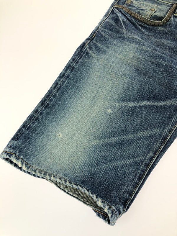 【中古品】【メンズ】 STUDS DENIM HALF PANTS 0201AM01 スタッズ デニム ハーフ パンツ ボトムス 151-260105-rt-07-tag サイズ：30 カラー：インディゴ 万代Net店