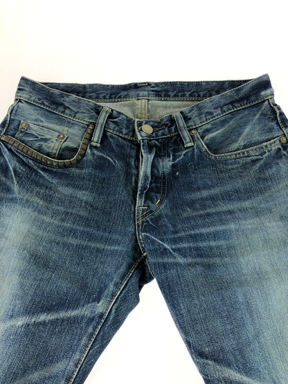 【中古品】【メンズ】 STUDS DENIM HALF PANTS 0201AM01 スタッズ デニム ハーフ パンツ ボトムス 151-260105-rt-07-tag サイズ：30 カラー：インディゴ 万代Net店