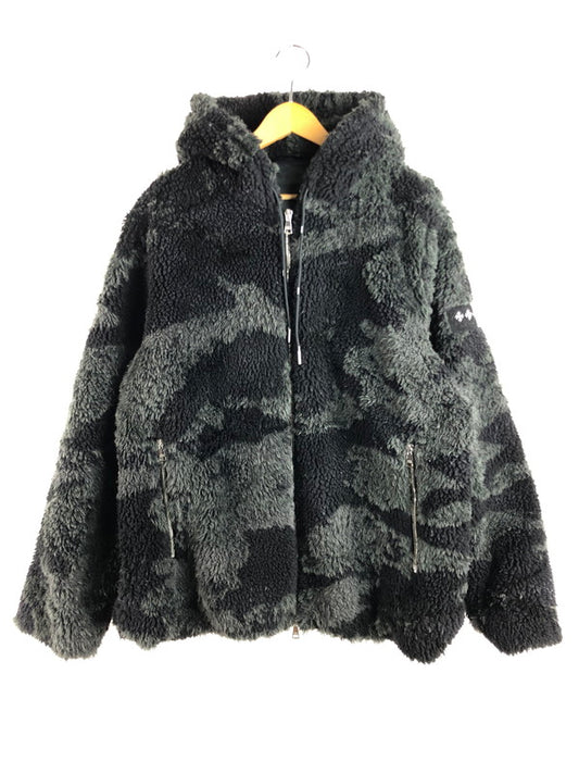 【中古品】【メンズ】 EDON CAMO JACQUARD BOA HOODED BLOUSON MTAT-23A4923 エドン カモ ジャガード ボア フーデッド ブルゾン アウター 141-260108-na-17-tag サイズ：5 カラー：ブラック 万代Net店