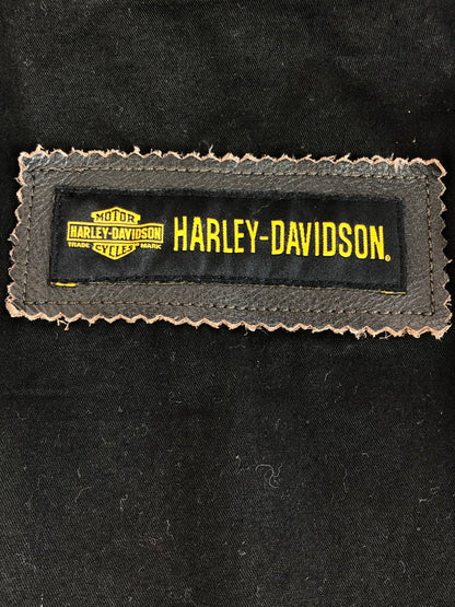 【現状渡し品】【メンズ】 HARLEY DAVIDSON ハーレーダビッドソン SLEEVE STRIPE SLIM FIT LEATHER JACKET 97048-19VM スリーブ ストライプ スリムフィット レザージャケット アウター 145-260108-na-18-tag サイズ：S カラー：ブラック 万代Net店