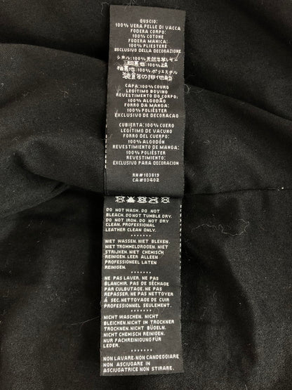 【現状渡し品】【メンズ】 HARLEY DAVIDSON ハーレーダビッドソン SLEEVE STRIPE SLIM FIT LEATHER JACKET 97048-19VM スリーブ ストライプ スリムフィット レザージャケット アウター 145-260108-na-18-tag サイズ：S カラー：ブラック 万代Net店