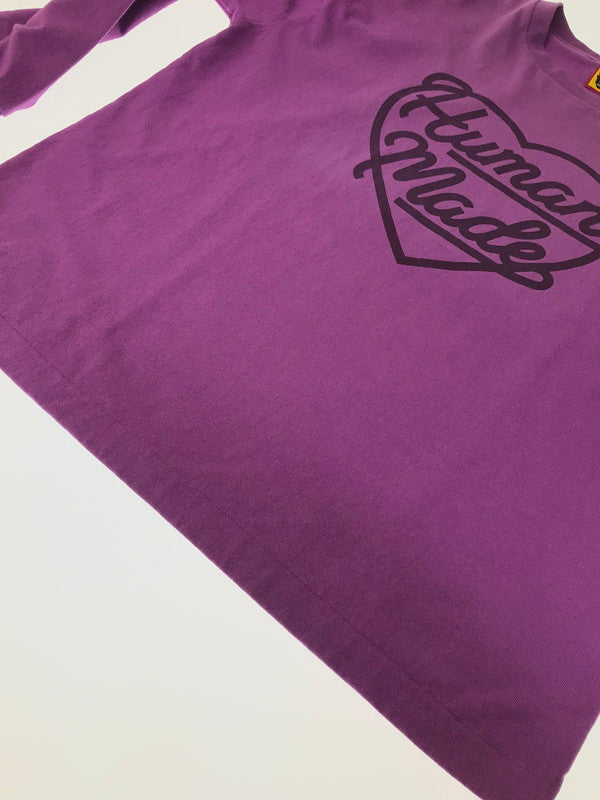 【中古品】【メンズ】 HUMAN MADE ヒューマンメイド HEART L/S T-SHIRT ハート Tシャツ 長袖Tシャツ 142-260520-na-19-tagh サイズ：L カラー：パープル 万代Net店
