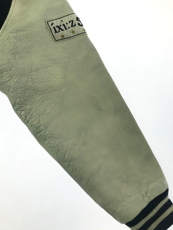【中古品】【メンズ】 IXI:Z イクシーズ 5STAR STADIUM JUMPER レザー切替 ファイブスター スタジアム ジャンパー スタジャン アウター 146-260917-rt-44-tagh サイズ：L カラー：ネイビー/ベージュ系 万代Net店
