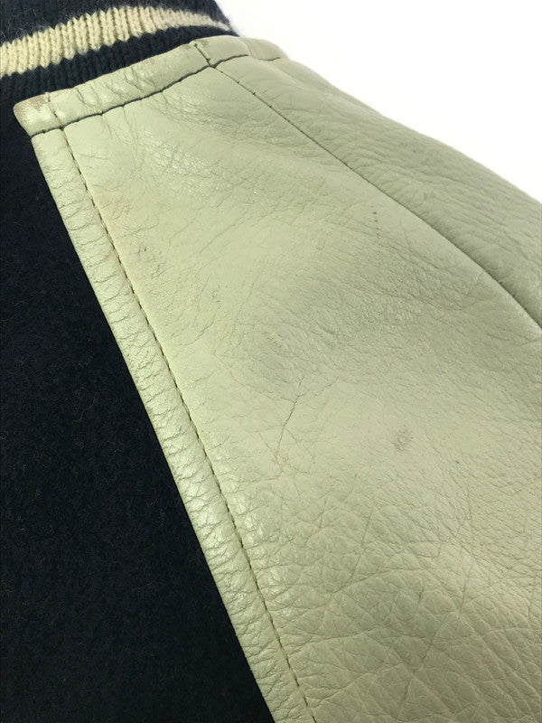 【中古品】【メンズ】 IXI:Z イクシーズ 5STAR STADIUM JUMPER レザー切替 ファイブスター スタジアム ジャンパー スタジャン アウター 146-260917-rt-44-tagh サイズ：L カラー：ネイビー/ベージュ系 万代Net店